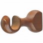 Kirsch Wood Trends Basic Kit:Smooth 1 3/8" Pole + Round Brackets|Walnut : 6 FT