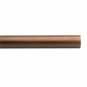 Kirsch Basic Wood Kit:1 3/8" Smooth Pole+Round Brackets+Ball finial, Walnut:4 FT