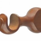 Kirsch Wood Trs Classics  4 1/2" Return  Brackets  :1 3/8" pole, Walnut,1 Pair