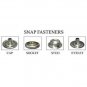 50QTY:C.S.Osborne K2717-20-C Shiny Gold Brass Snap Set,Size 20 Baby Snaps:1/2"