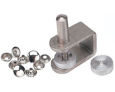 CS Osborne No. K230-20 hand snap set.+25  standard nickel plated brass snaps
