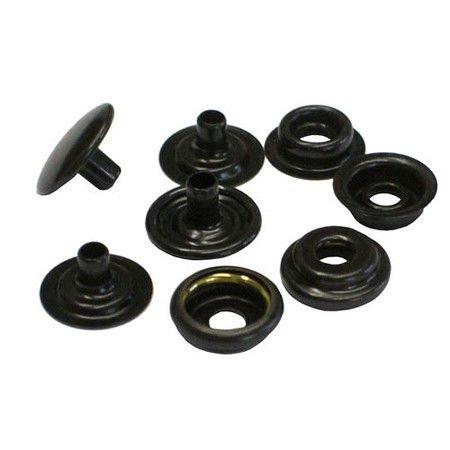 12 QTY : C.S.Osborne K5713-16-C Copper Black Steel Snaps, Size 24 Snaps: 5/8"