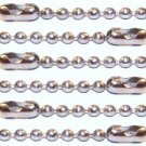 Stainless Steel Necklace, Military Dog Tag Ball Chain, 2.4mm #3 bead