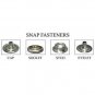 12 QTY: C.S.Osborne K5717-20-C Shiny Gold Steel Snap Set, Size 24, 5/8" dia.