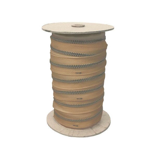 Zippers by the Roll, Aluminum, 1 yard - TAN