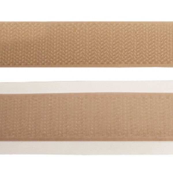 Fire Retardant  Pressure Sensitive  Hook & Loop Tape, Size:3/4" - Beige, 25 Yard