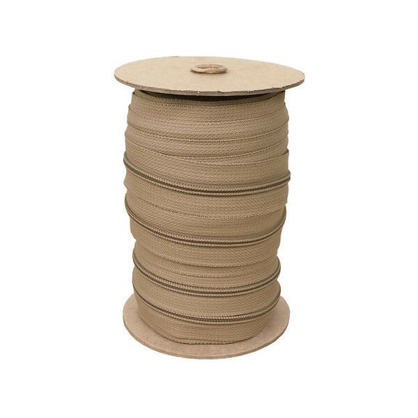 Zippers by the Roll, 25 yards - TAN, Nylon