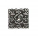 25 QTY: Upholstery Nails, Large Filigreed Square, Low Dome 3/4",  Antique Nickel