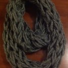 Soft, chunky infinity scarf (charcoal grey)