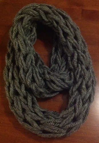 Soft, chunky infinity scarf (charcoal grey)