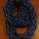 Soft, chunky infinity scarf (blue)