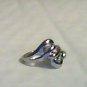 Peridot and Silver Three-Stone Ring