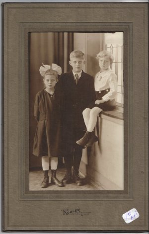 Vintage Children Photograph in Vintage Folder