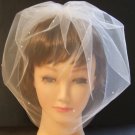 Birdcage veil,top comb IVORY 15" Tulle Blusher veil,Bridal Hair accessory