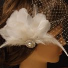 Birdcage/Blusher Veil with hair Fascinator (2 Items) Hair Accessory,wedding veil