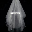 Bridal Veil ,Wedding Veil,IVORY  2 Tier Finger tip  length veil 25"35" with detachable comb.