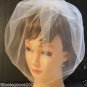 Tulle Birdcage veil Top comb.12" IVORY BLUSHER.
