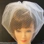 IVORY Tulle Birdcage Veil & French net combined.Top comb,Blusher veil. IVORY VEIL