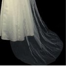 2T BRIDAL VEILS, WEDDING VEILS ,Chapel length  Cut edge veil