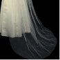 2T BRIDAL VEILS, WEDDING VEILS ,Chapel length Cut edge veil