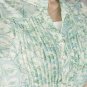Garden Floral Print Fabric Short Sleeve Blouse w/ Manderin Collar & Pleated Bust S1027S