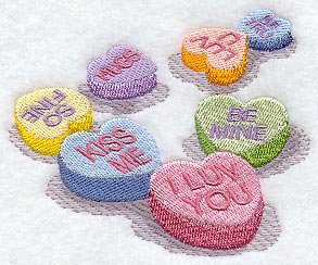 candy hearts  set of 2