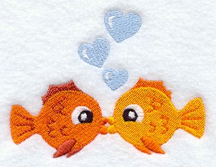 goldfish kissing set of 2