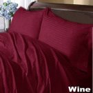 CHRISTMAS OFFER 4PC WINE SHEET SET KING SIZE 100% EGYPTIAN COTTON 1000TC STRIPE