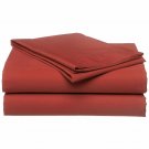HOT DEAL OFFER 1000 TC BRICK RED SOLID 4PC ATTACHED WATERBED KING SIZE SHEET SET