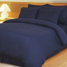 HOT DEAL OFFER 1000 TC NAVY BLUE STRIPE 4PC ATTACHED WATERBED KING SIZE SHEET SET