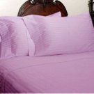 HOT DEAL OFFER 1000 TC LAVENDER STRIPE 4PC ATTACHED WATERBED KING SIZE SHEET SET