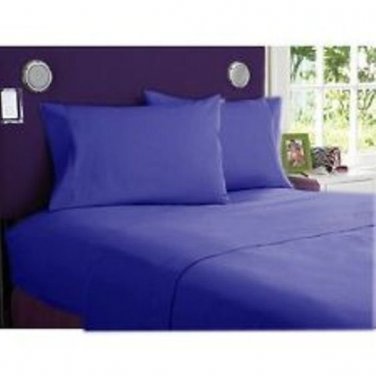 Sheet Set Regular Set 1000 Thread Count Solid EGYPTIAN BLUE King 100% Egyptian Cotton
