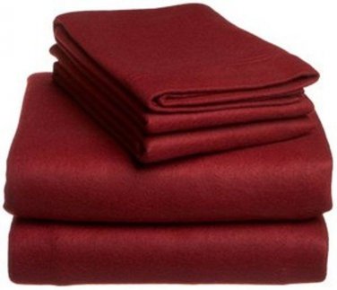 Sheet Set Regular Set 1000 TC  Solid BURGUNDY FULL 100% Egyptian Cotton