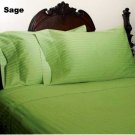 Sheet Set Regular Set 1000 TC  STRIPE SAGE FULL 100% Egyptian Cotton