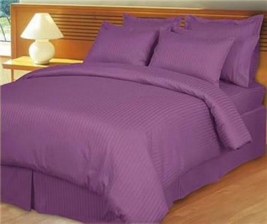 Sheet Set Regular Set 1000 TC  STRIPE LILAC FULL 100% Egyptian Cotton