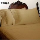 CHRISTMAS OFFER 4PC TAUPE SHEET SET KING SIZE 100% EGYPTIAN COTTON 1000TC STRIPE