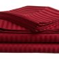 Sheet Set Regular Set 1000 TC  STRIPE  BURGUNDY QUEEN 100% Egyptian Cotton