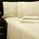 Sheet Set Regular Set 1000 TC  STRIPE IVORY QUEEN 100% Egyptian Cotton