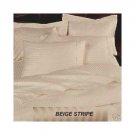 Sheet Set Regular Set 1000 TC TWIN BEIGE STRIPE 100% Egyptian Cotton