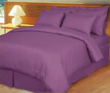 Sheet Set Regular Set 1000 TC TWIN SIZE PURPLE STRIPE 100% Egyptian Cotton