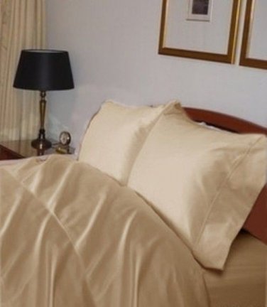 Sheet Set Regular Set 1000 TC TWIN SIZE TAUPE SOLID 100% Egyptian Cotton