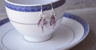 Purple earrings