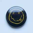Nirvana Smiley Face 25mm 1 inch Button Pin Badge kurt cobain