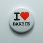 I Love Barbie 25 mm Button Pin Badge doll mattel toy dolls