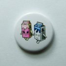 Blur Milk Carton Couple 25mm Button Badge Emo Coffee Tea