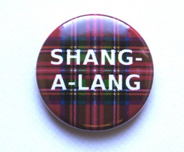 "SHANG-A-LANG" Bay City Rollers 25mm Button Pin Badge 1970 1970s 70s Retro