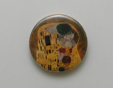 Gustav Kilmt "The Kiss" 25mm Badge Art Oil Painting Artist