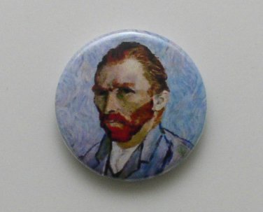 "Self Portrait" by Vincent Van Gogh 25mm Badge Art Sunflowers