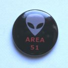 Area 51 Grey Alien 25mm Button Pin Badge UFO E.T. Extraterrestrial Conspiracy