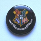 Black Hogwarts Crest 25 mm Badge Harry Potter Gryffindor Slytherin J K Rowling